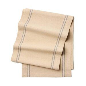 Hearth & Hand Blue Border Striped & Beige Linen Blend Table Runner 14 x 72 NWOT